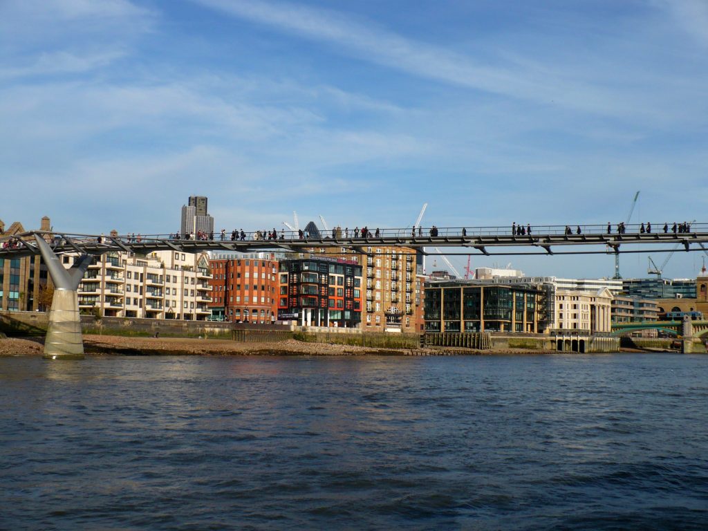Millenium Bridge, Londýn - Cestopis Severovýchodní Anglie