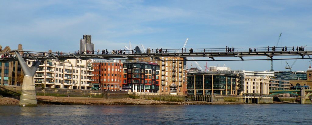 Millenium Bridge, cestopis londýn, Cestopis  Anglie