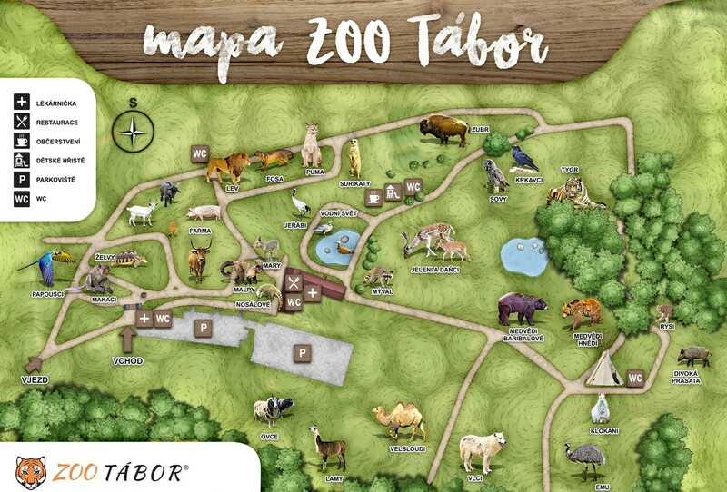 Zoo Tábor mapa